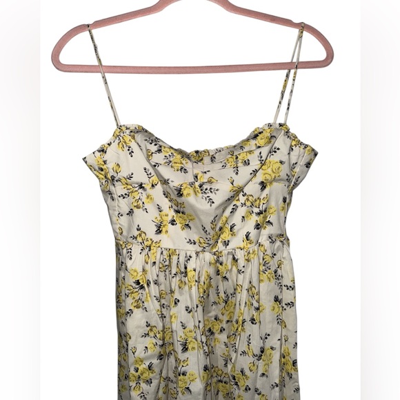 Zara FLORAL PRINT POPLIN MIDI DRESS XS - Picture 5 of 12